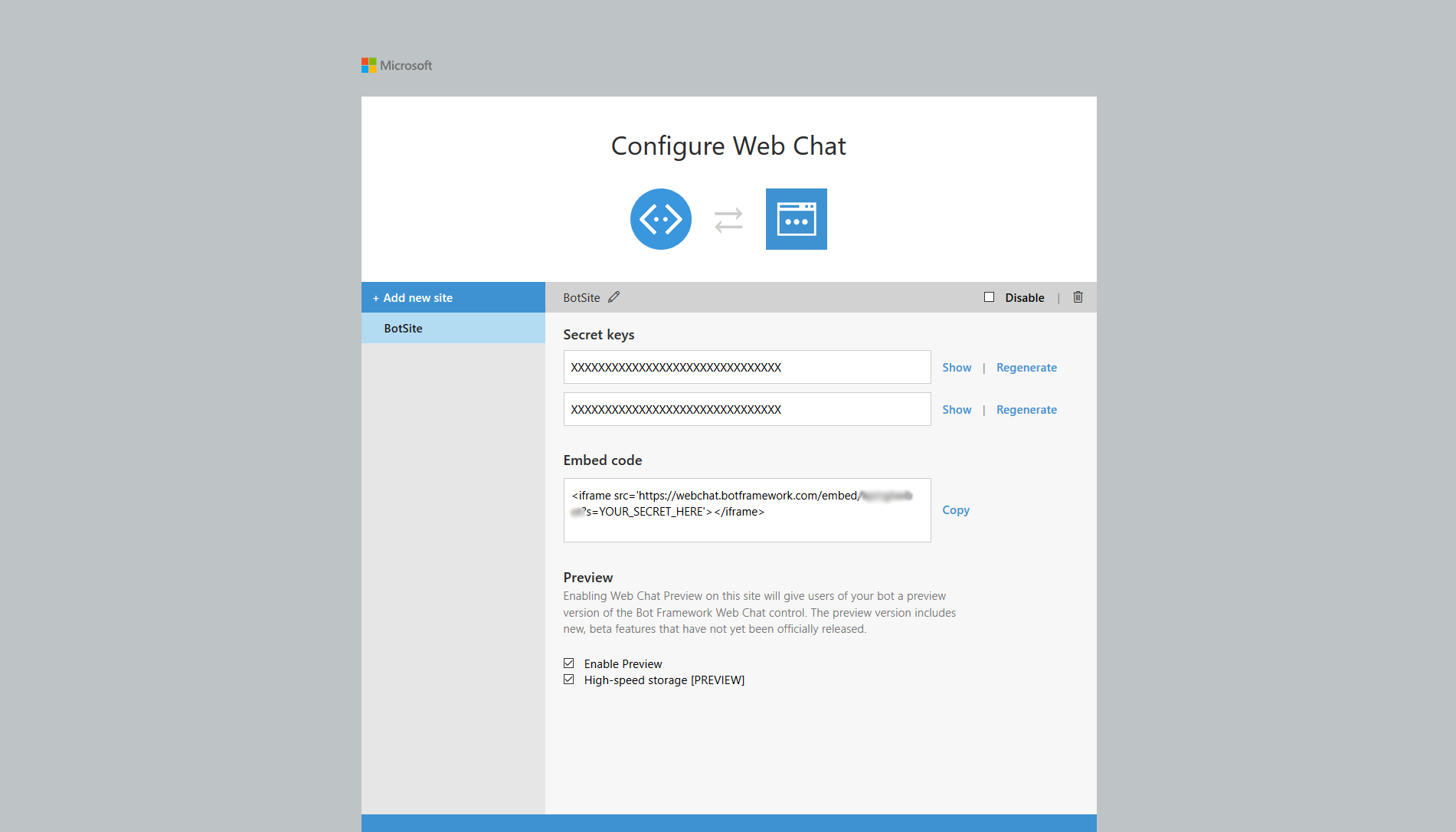 Configuring web chat